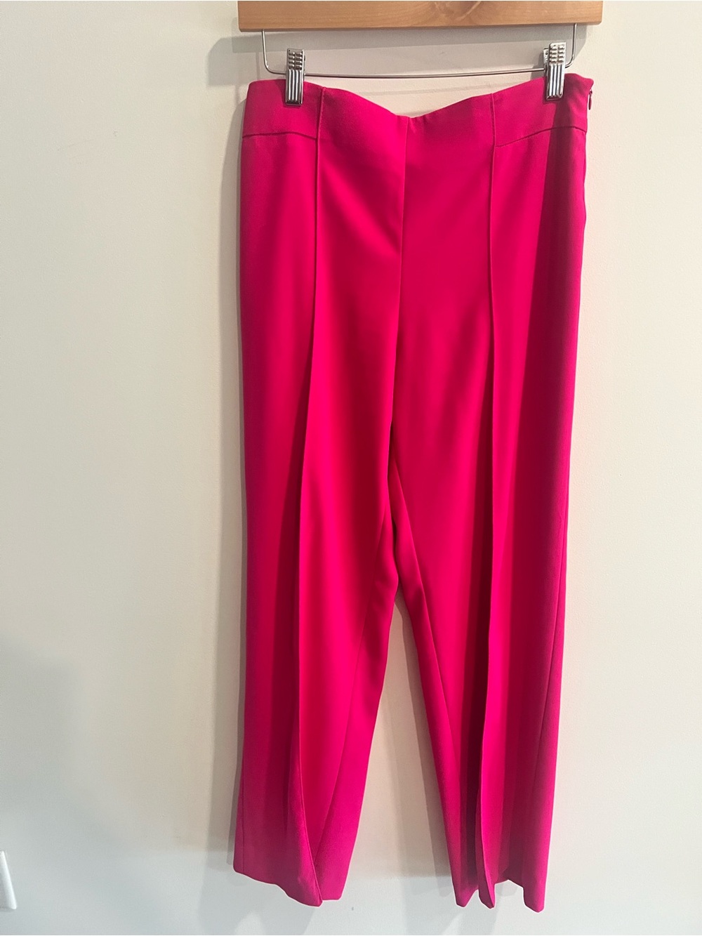 Zara High-Rise Wide-Leg Women's Pants in Fuchsia Pink